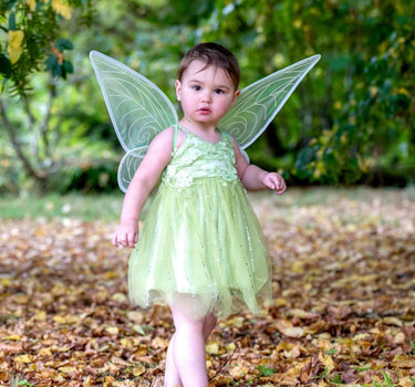 Enchanted Tinker Bell Fairy Costume – Sparkling Green Dress with Wings for Magical Adventures