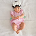 Easter Gingham Pink Romper