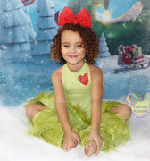 Baby Girl's Christmas Grinchmas Costume Baby Girls Faux Fur Tulle Tutu Dress and Socks Christmas Suit 0-8 Yrs