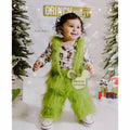 Grinch Baby Toddler Boy Girl Fuzzy Cartoon Outfits Suspenders Skirt Overalls Christmas Unique Girl Boy Clothes Christmas Gifts Photography