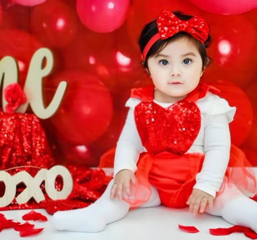 Baby Valentines Day Heart Romper