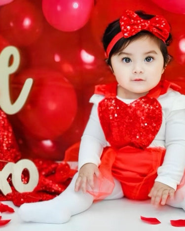 Baby Valentines Day Heart Romper