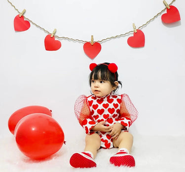 Baby Valentines Day Romper Set