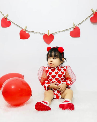 Baby Valentines Day Romper Set