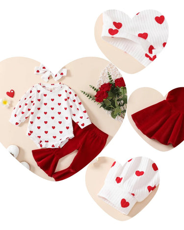 Baby Valentines Day Romper Set