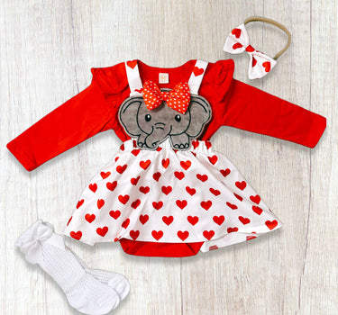 First Valentines Day Baby Romper