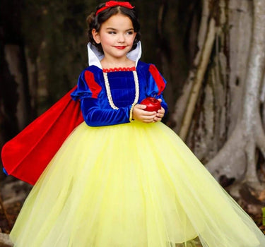 Girls Velvet Snow White Inspired Costume Dress