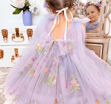 Enchanted Rose Lavender Dress - Elegant Princess Attire for Special Occasions