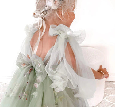 Enchanted Rose Forest Green Dress