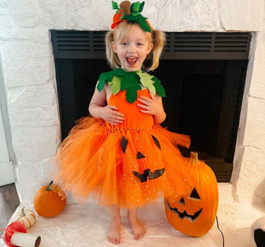 Pumpkin Halloween Fall Baby Toddler Girls Costume