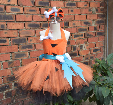 Pebbles Flintstones Tutu Dress With Bow Headband