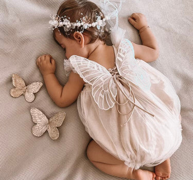 Baby Butterfly Fairy Romper- Vanilla