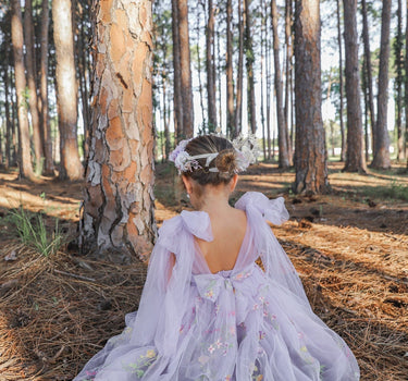 Enchanted Rose Lavender Dress - Elegant Princess Attire for Special Occasions