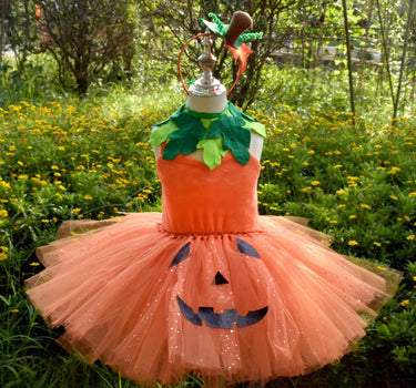 Pumpkin Halloween Fall Baby Toddler Girls Costume