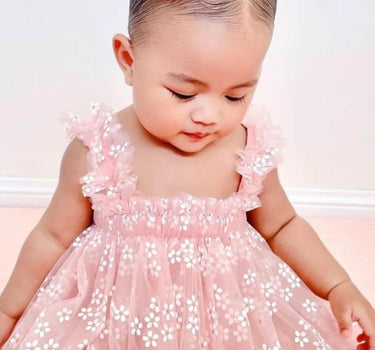 DAISY FIELDS TUTU- Baby Pink-Baby/Toddler- Summer Spring Birthday Cake Smash