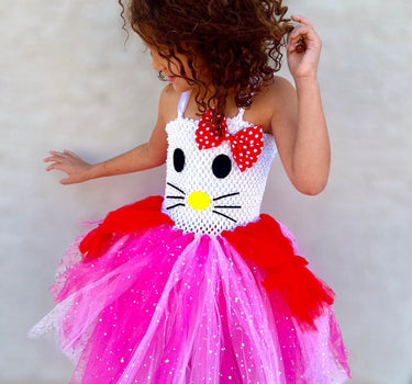 Cute Red and White Kitty Hello Costume