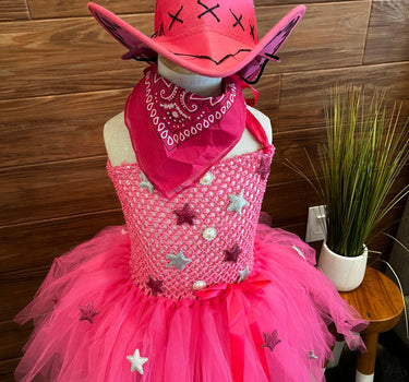 Hot Pink Cowboy Tutu Dress Costume