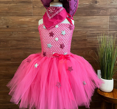 Hot Pink Cowboy Tutu Dress Costume