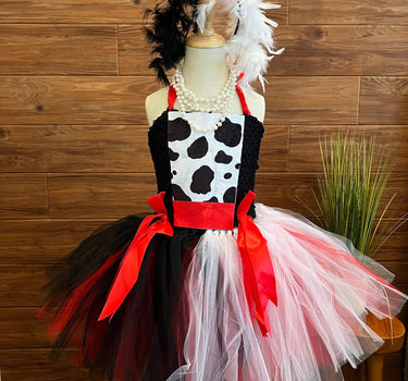 Deluxe Cruella Inspired Tutu Dress