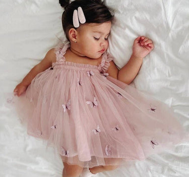 Butterfly Baby Dress for First Birthday/Cake Smash - Handcrafted Delight for Your Little Angel