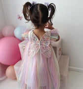 Pastel Fairy Wings Dress – Baby Girl Birthday Tutu for Cake Smash & Photos