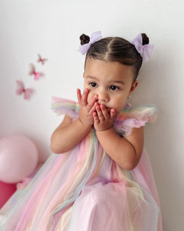 Pastel Fairy Wings Dress – Baby Girl Birthday Tutu for Cake Smash & Photos