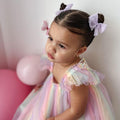 Pastel Fairy Wings Dress – Baby Girl Birthday Tutu for Cake Smash & Photos