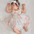 Butterfly Garden Baby Dress – Floral Birthday & Cake Smash Outfit (Cream Pink)