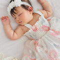 Butterfly Garden Baby Dress – Floral Birthday & Cake Smash Outfit (Cream Pink)