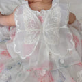 Butterfly Garden Baby Dress – Floral Birthday & Cake Smash Outfit (Cream Pink)