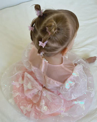 Luxe Sequin Butterfly Dress – Pink Tulle Birthday & Party Outfit