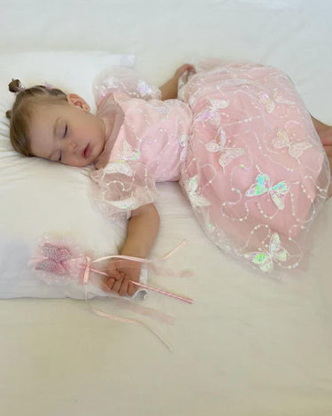 Luxe Sequin Butterfly Dress – Pink Tulle Birthday & Party Outfit