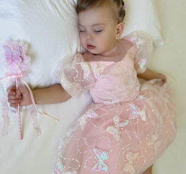 Luxe Sequin Butterfly Dress – Pink Tulle Birthday & Party Outfit
