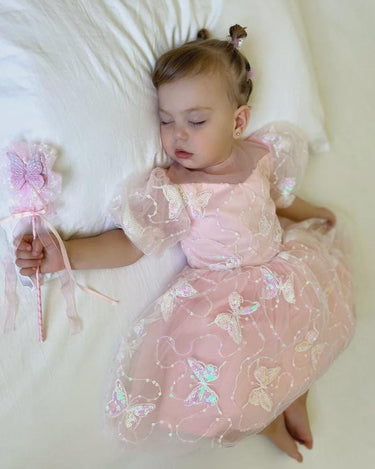 Luxe Sequin Butterfly Dress – Pink Tulle Birthday & Party Outfit