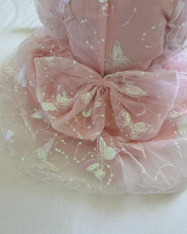 Luxe Sequin Butterfly Dress – Pink Tulle Birthday & Party Outfit
