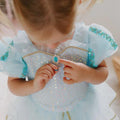 Elsa Snow Queen Dress – Light Blue Frozen Birthday Gown with Starry Sheer Train