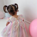 Pastel Fairy Wings Dress – Baby Girl Birthday Tutu for Cake Smash & Photos