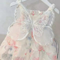 Butterfly Garden Baby Dress – Floral Birthday & Cake Smash Outfit (Cream Pink)