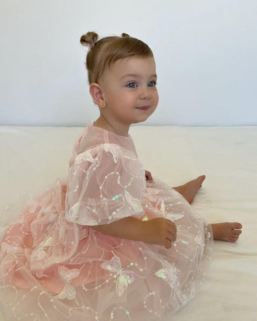Luxe Sequin Butterfly Dress – Pink Tulle Birthday & Party Outfit