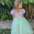 Mermaid Princess Dress – Ariel-Inspired Seafoam Tulle Birthday Gown for Girls
