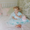 Elsa Snow Queen Dress – Light Blue Frozen Birthday Gown with Starry Sheer Train