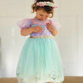 Mermaid Princess Dress – Ariel-Inspired Seafoam Tulle Birthday Gown for Girls