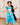 Girls Princess Jasmine Costume Set – Satin & Organza Aladdin Inspired Outfit with Accessories – Halloween – Royal Blue Genie Costume