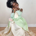 Frog Princess Tiana Inspired Costume Dress with Arm Sleeves - Magical Princess Outfit