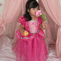 Baby Aurora Princess Dress – Sleeping Beauty Inspired Toddler Costume with Pink Gem – Birthday & Halloween Outfit for 6M–3T
