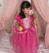 Baby Aurora Princess Dress – Sleeping Beauty Inspired Toddler Costume with Pink Gem – Birthday & Halloween Outfit for 6M–3T