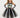 Girls Beetlejuice Costume Tutu Dress Set – Black & White Striped Halloween Outfit with Gloves, Bow and Socks – Baby/Toddler Sizes