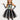 Girls Beetlejuice Costume Tutu Dress Set – Black & White Striped Halloween Outfit with Gloves, Bow and Socks – Baby/Toddler Sizes