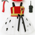 Marshall Paw Patrol Girl Costume – Firefighter Tutu Dress with Hat & Toy Accessories | Toddler Halloween or Birthday Outfit