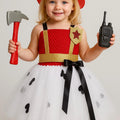 Marshall Paw Patrol Girl Costume – Firefighter Tutu Dress with Hat & Toy Accessories | Toddler Halloween or Birthday Outfit